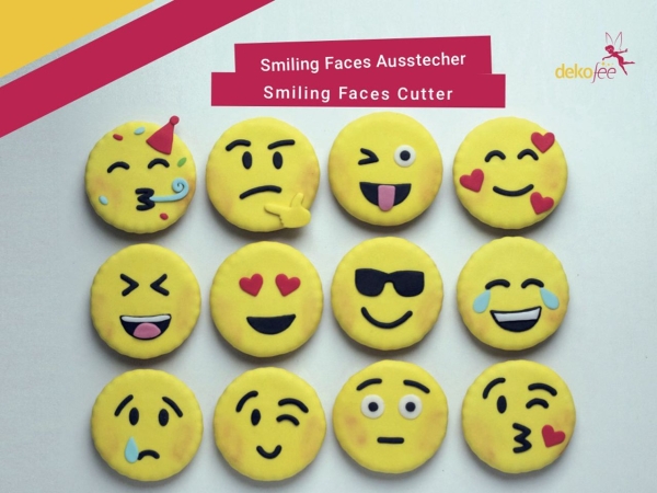 Ausstecher - Smiling Faces - Lachende Gesichter